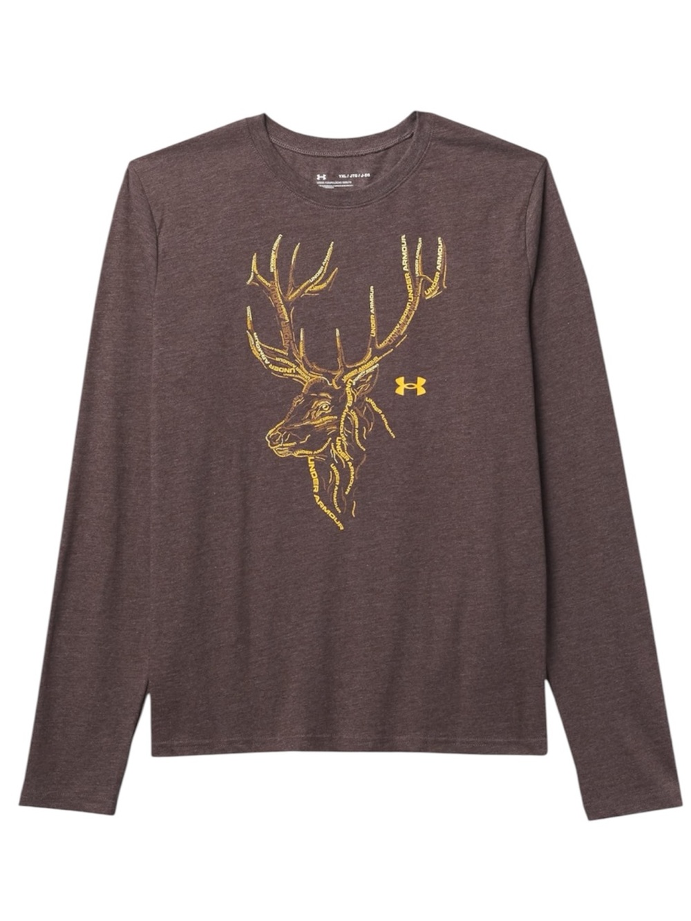Under Armour Boys Brown Long Sleeve Hunting Tee
